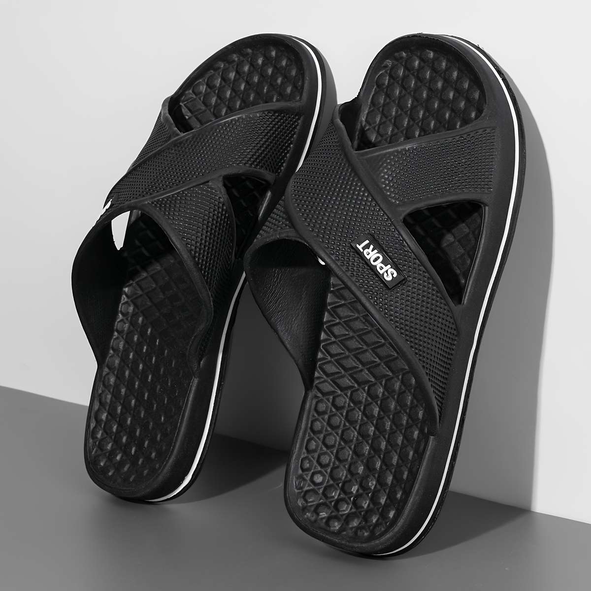 Men Slippers Summer Style Grey Size Uk 7