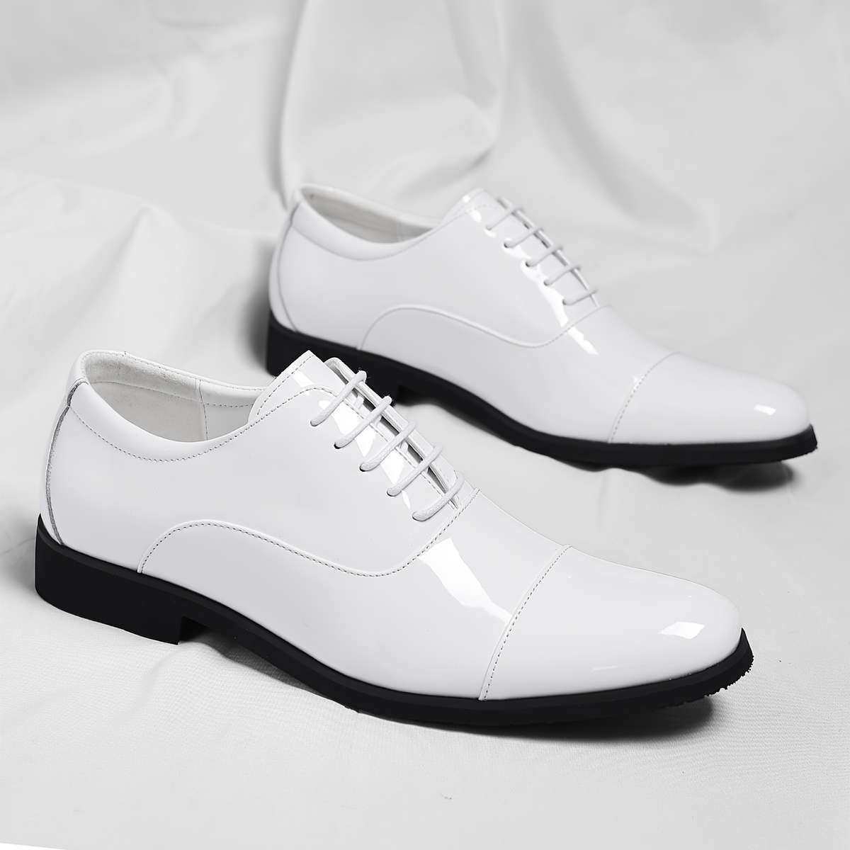 Mens Leather Shoes Color Black Sizeuk 7