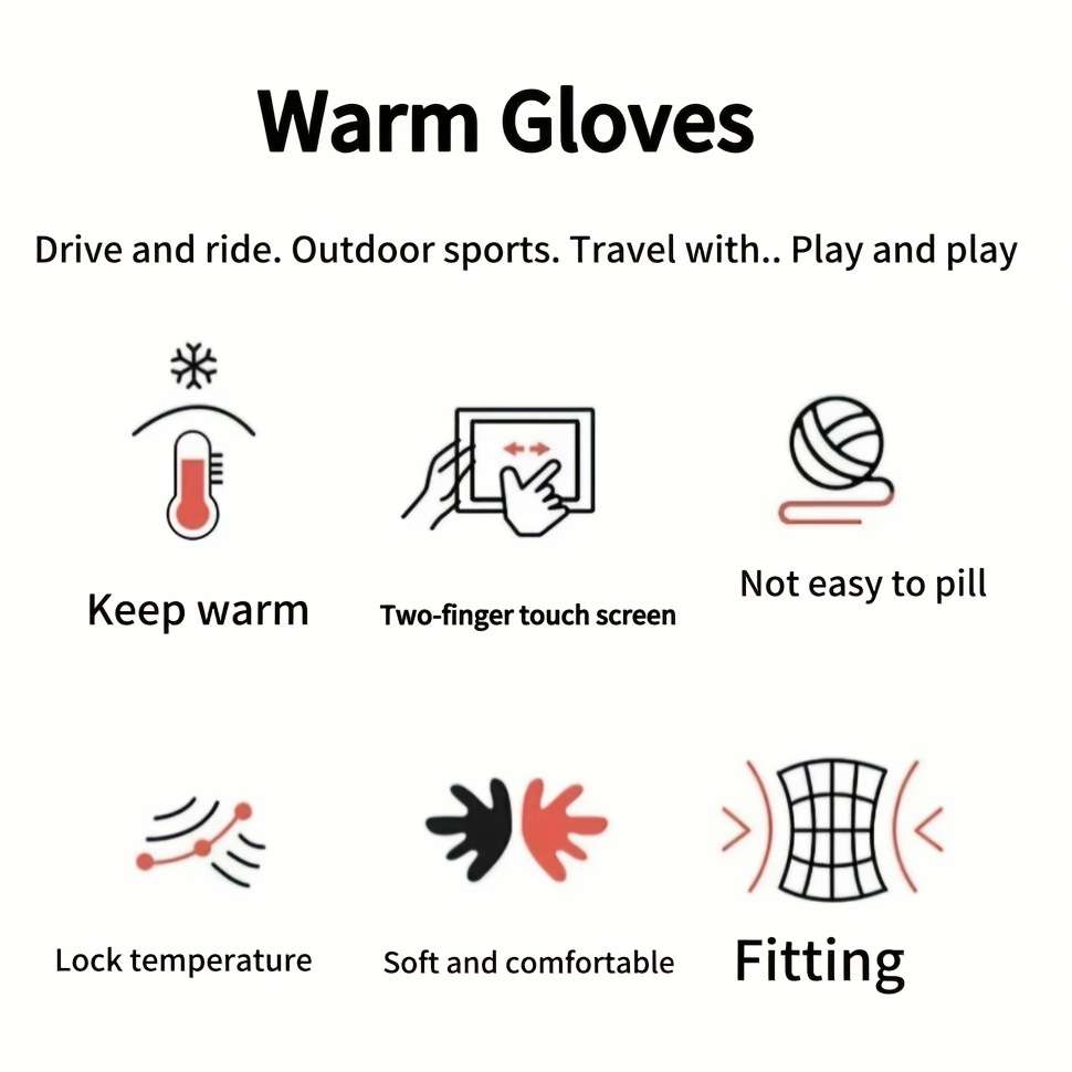 Gloves Color Red
