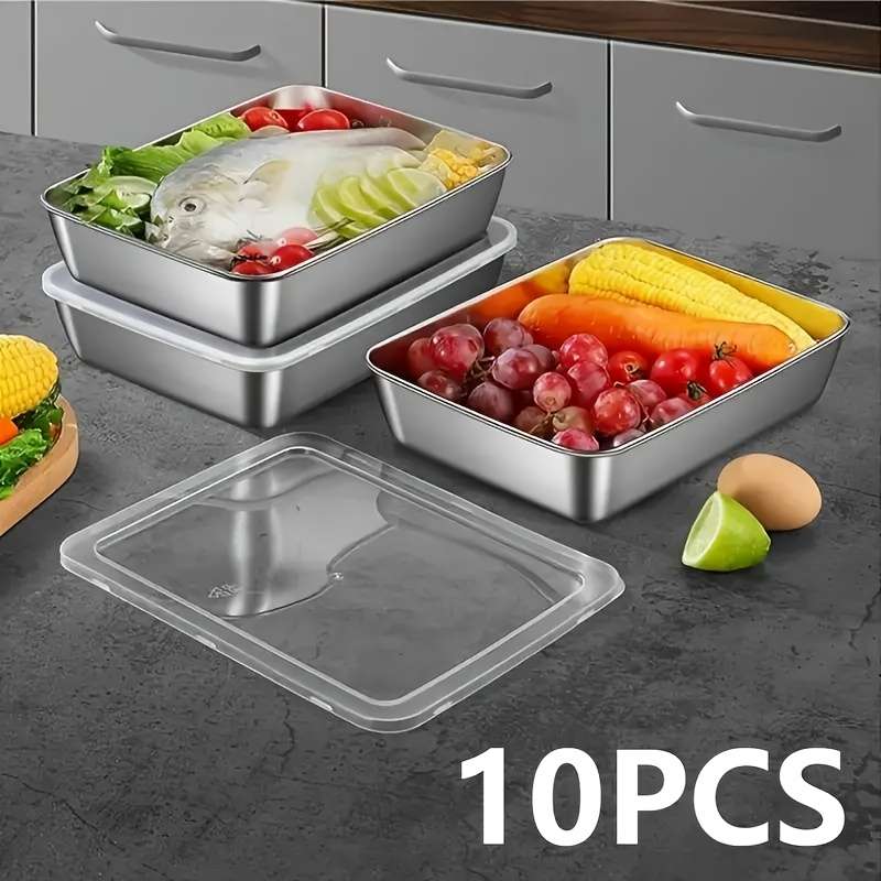 Food Cover Model A10  Silver , 10 Piece Set  5 Plates  Add  5 Lids