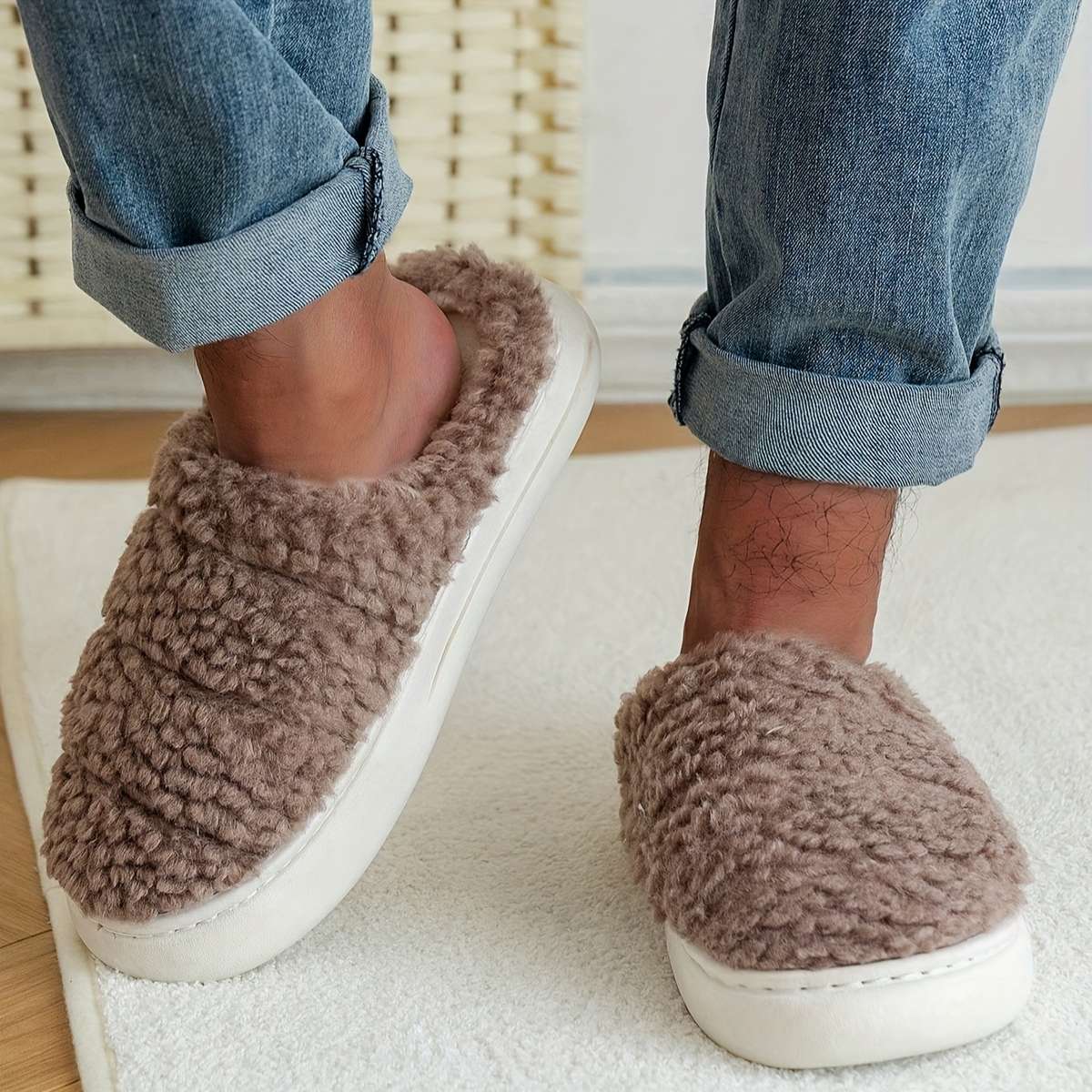 Cotton Slippers Color Brown Sizeuk 5.5-6