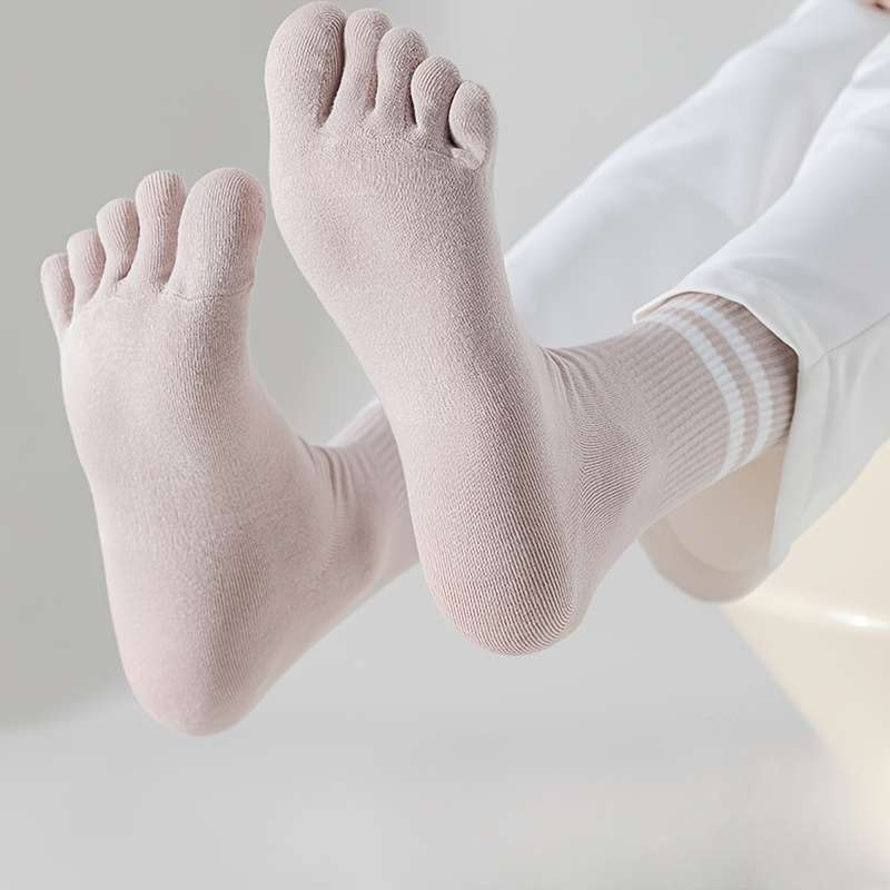Women S Socks Color 5Pairs White Size Onesize