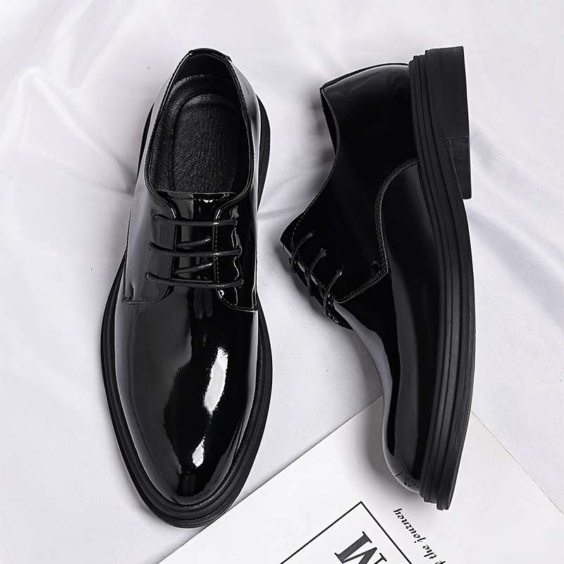 Mens Leather Shoes Color Black Sizeuk 5