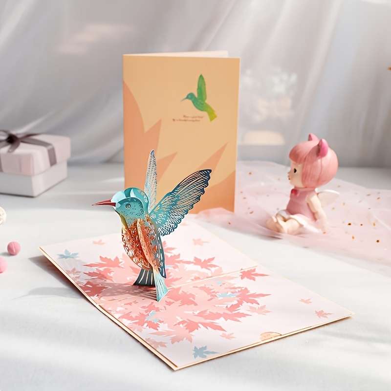 Greeting Cards Style Maple Leaf Bird