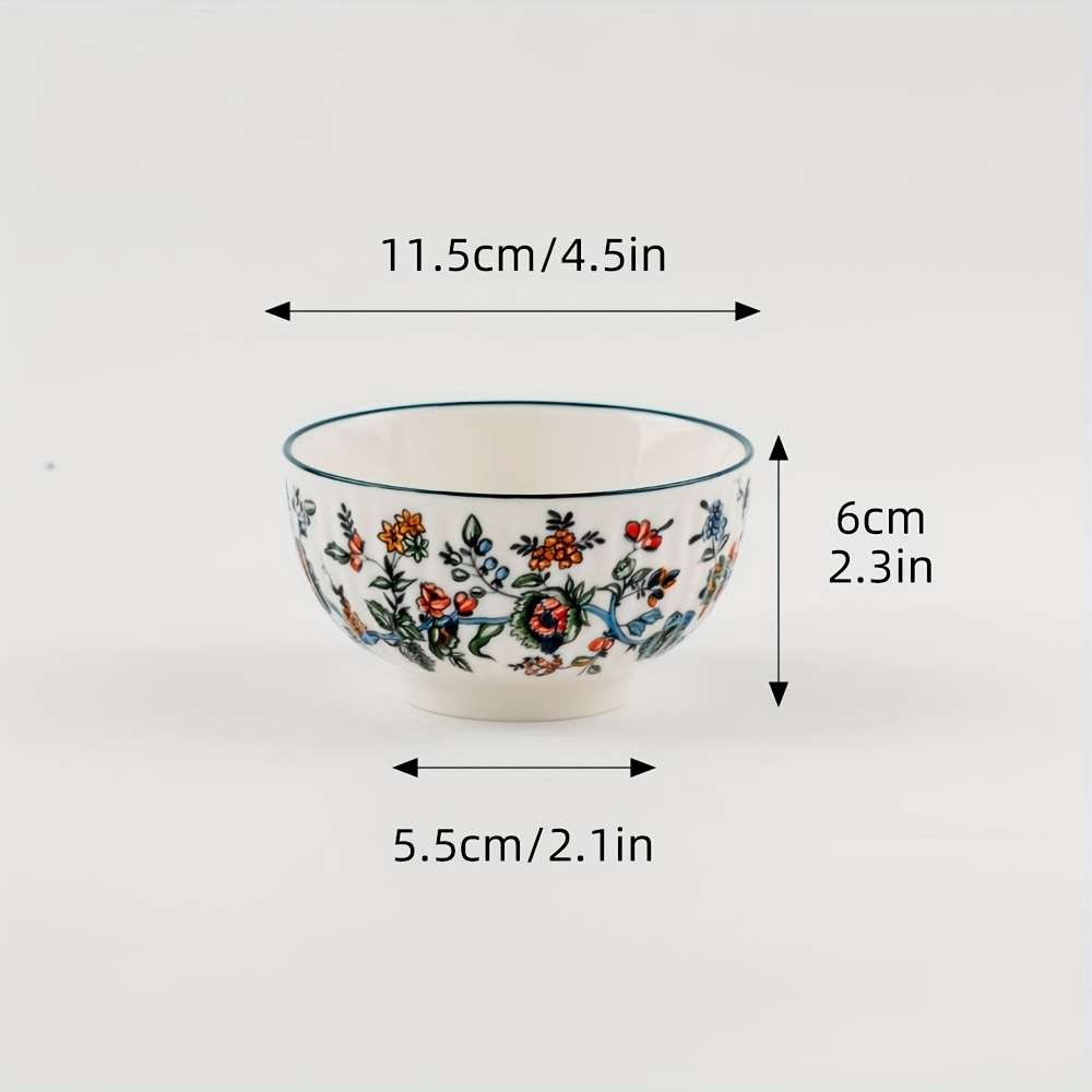 Bowl Items Four Small Soup Spoons  Spring Bud Flower