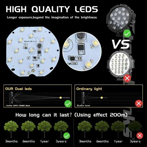 Car Lights Items 2Pcs51Wblack
