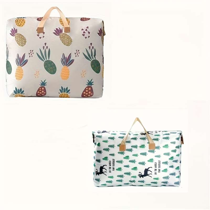 2Pcs Large Moving Bags Zippers Clothes Root Seedling Type Pineapple Type 2Pcs