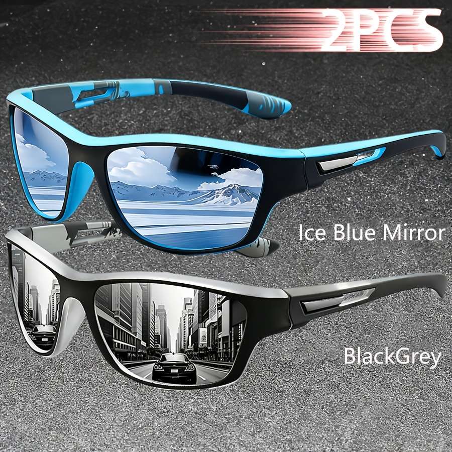 Cycling Glasses Color 2Pcs Icebluemirror Blackgrey