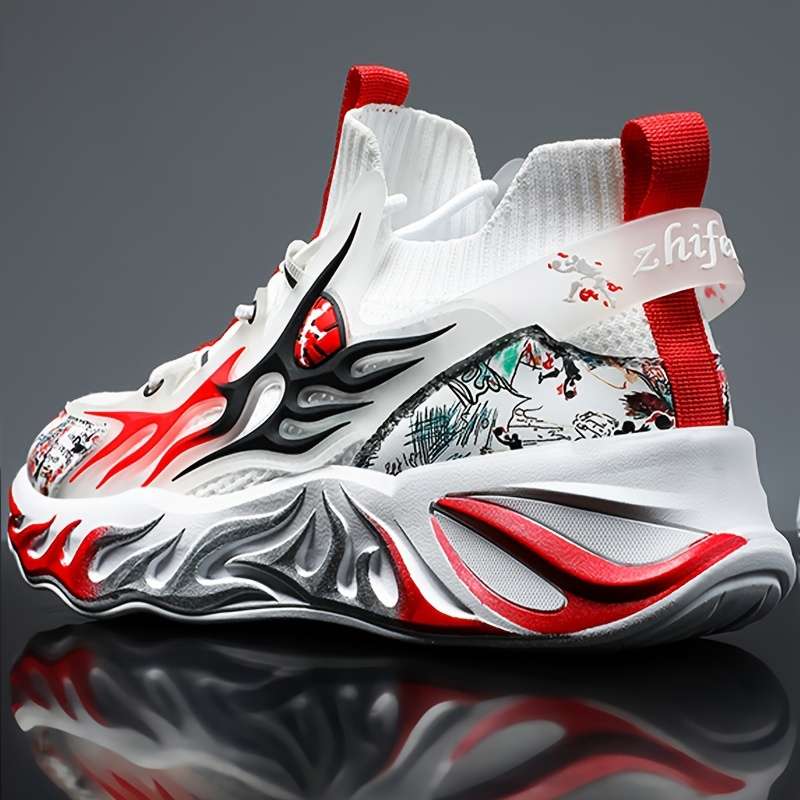 Sneakers White Red Size Uk 7