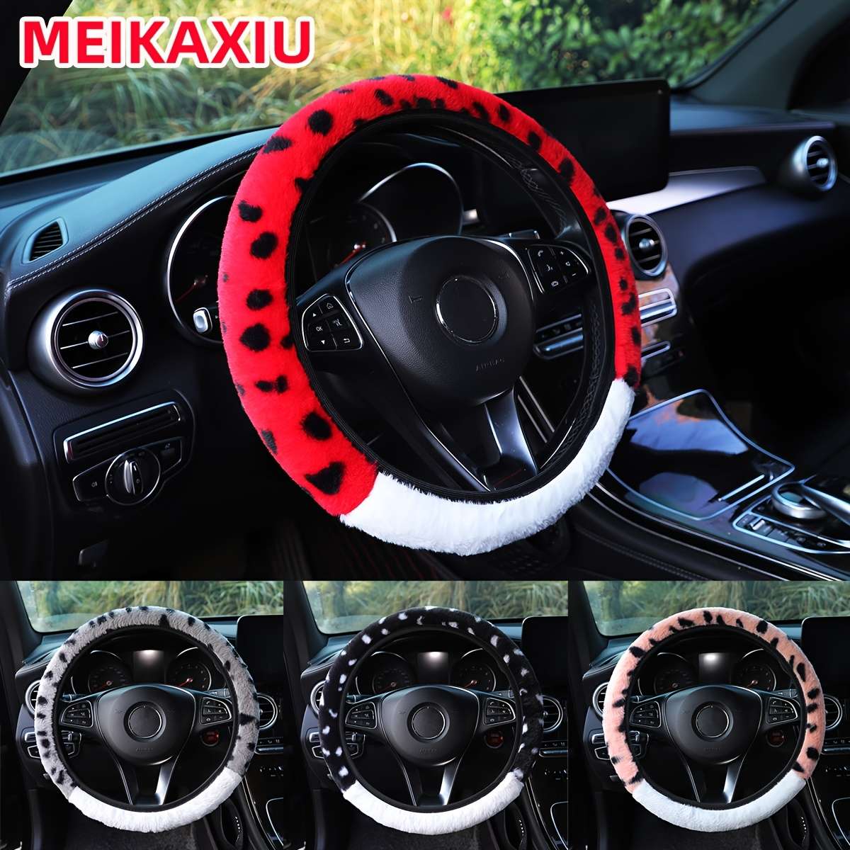 Car Steering Wheel Cover Gray