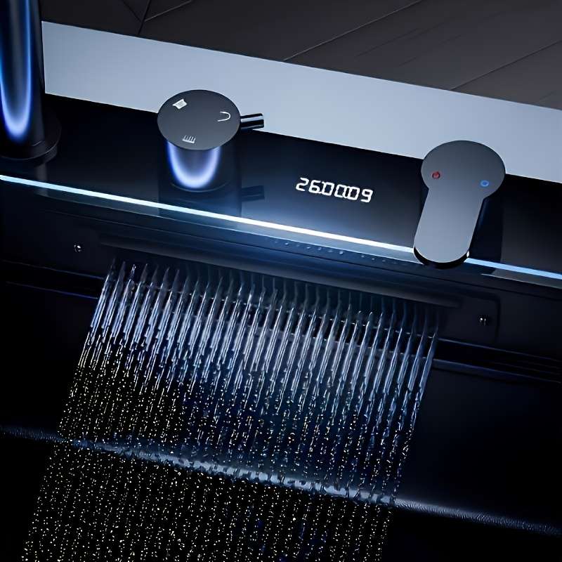 Smart Digital Display Stainless Steel Kitchen Sink With Pull Out Faucet