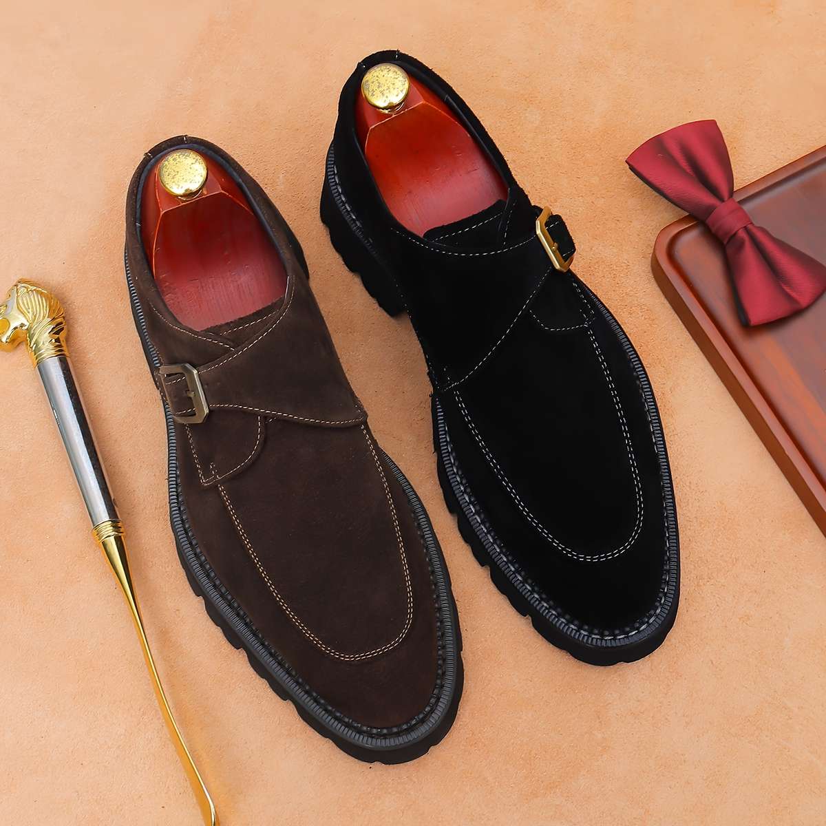 Mens Leather Shoes Color Black Sizeuk 8