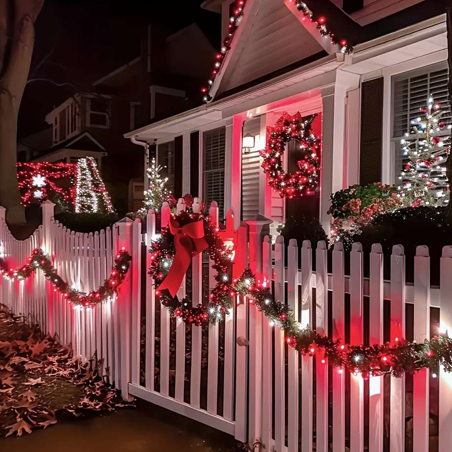 Christmas Lights Red Green Size 100Leds