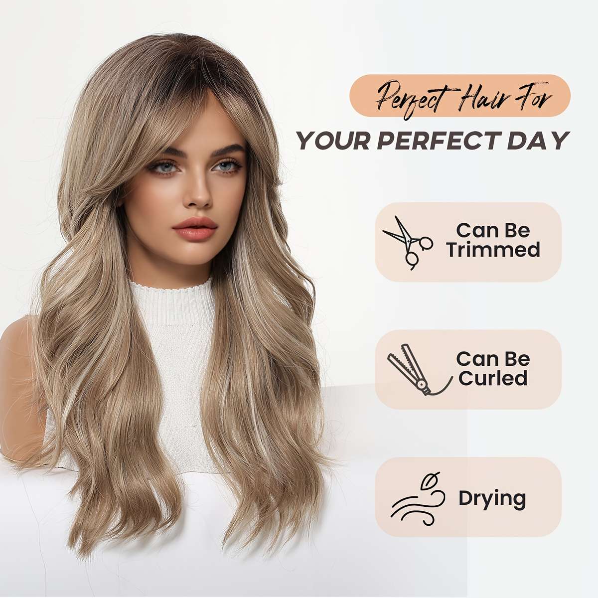 Women S Wigs Dyeing Hair Length50.8Cm