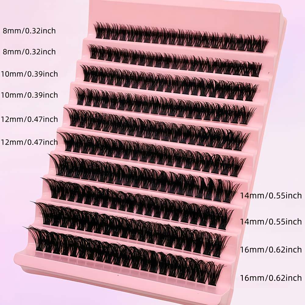 Volume D Curl False Eyelashes Model 10 Rows 60p Powder
