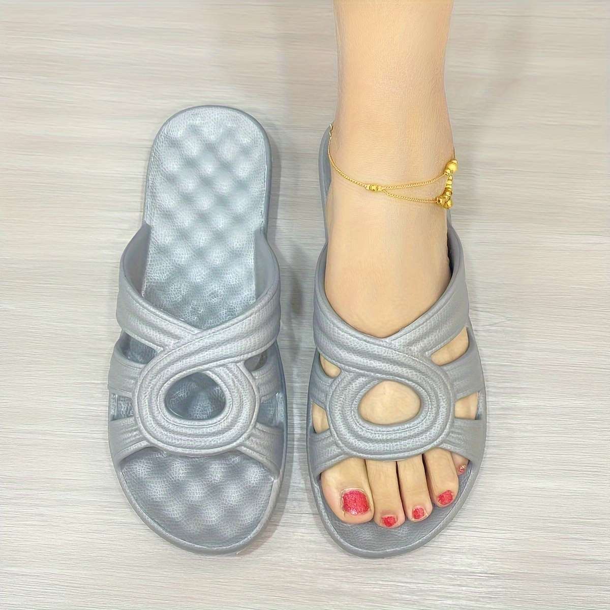 Men Slippers Summer Style White Size Uk 4.5 To 5