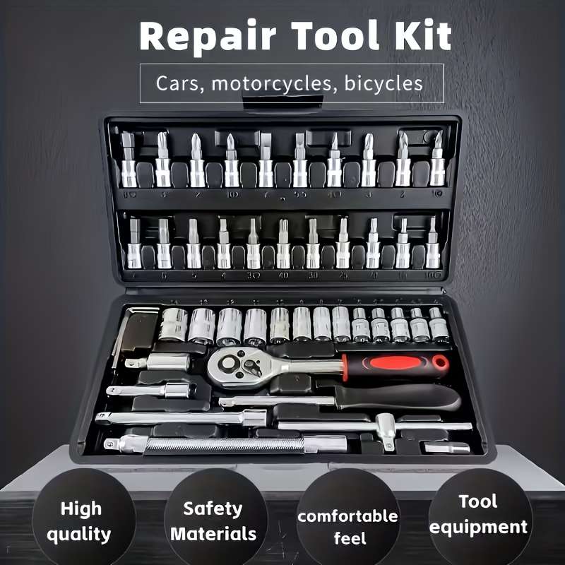 46-Piece Car Repair Tool Kit