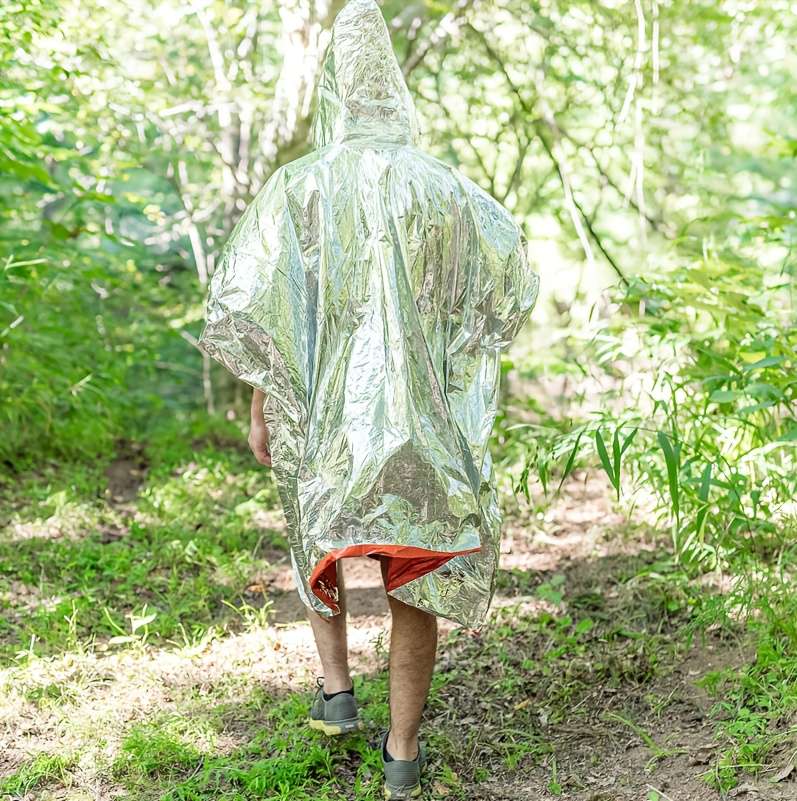 Raincoat 1 Green Raincoat  1 Green Drawstring Bag  Whistle