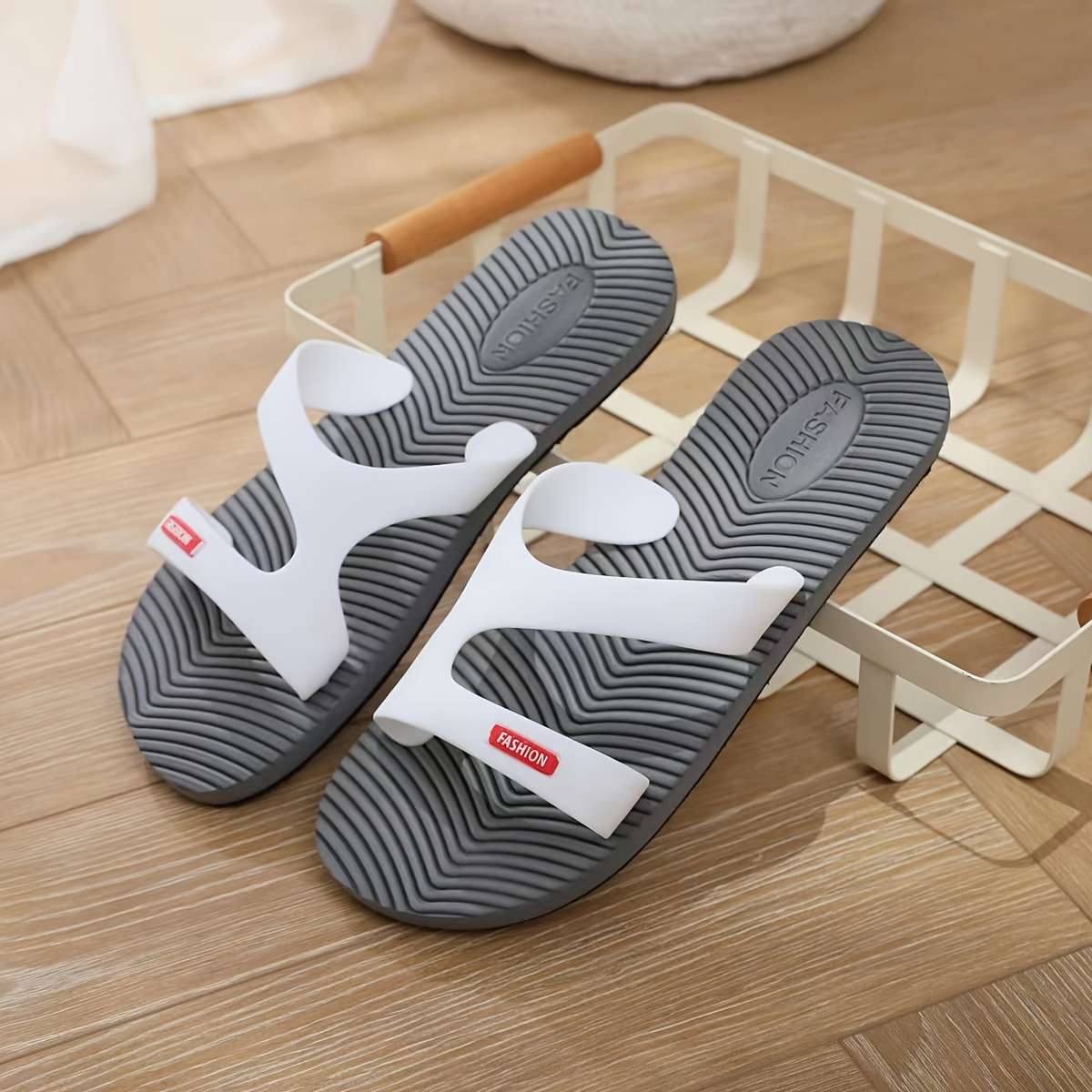 Men Slippers Summer Style Red Size Uk 7