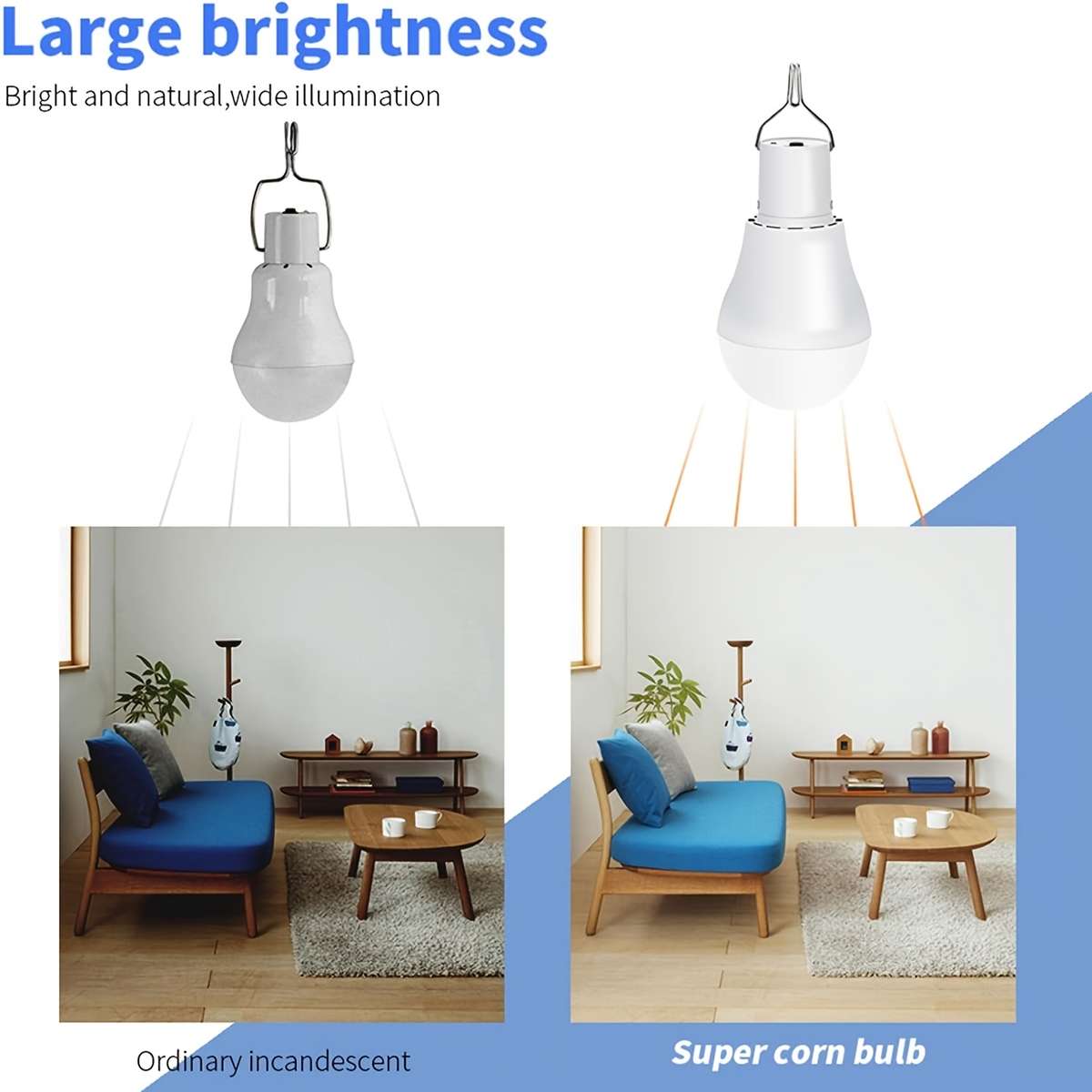 Solar Emergency Lights Color 2 Pcs  White Light
