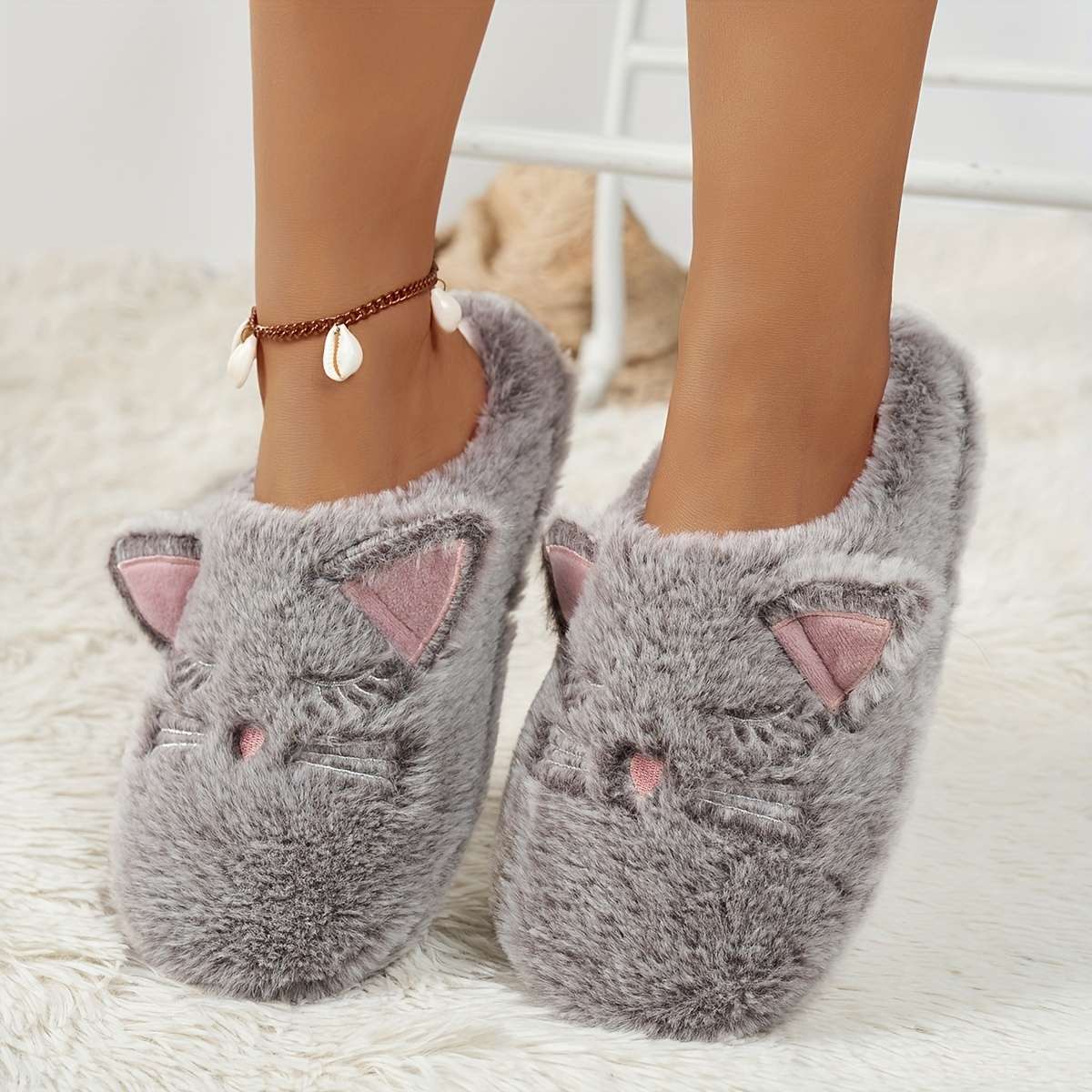 Cotton Slippers Color Tawny Sizeuk 7.5-8