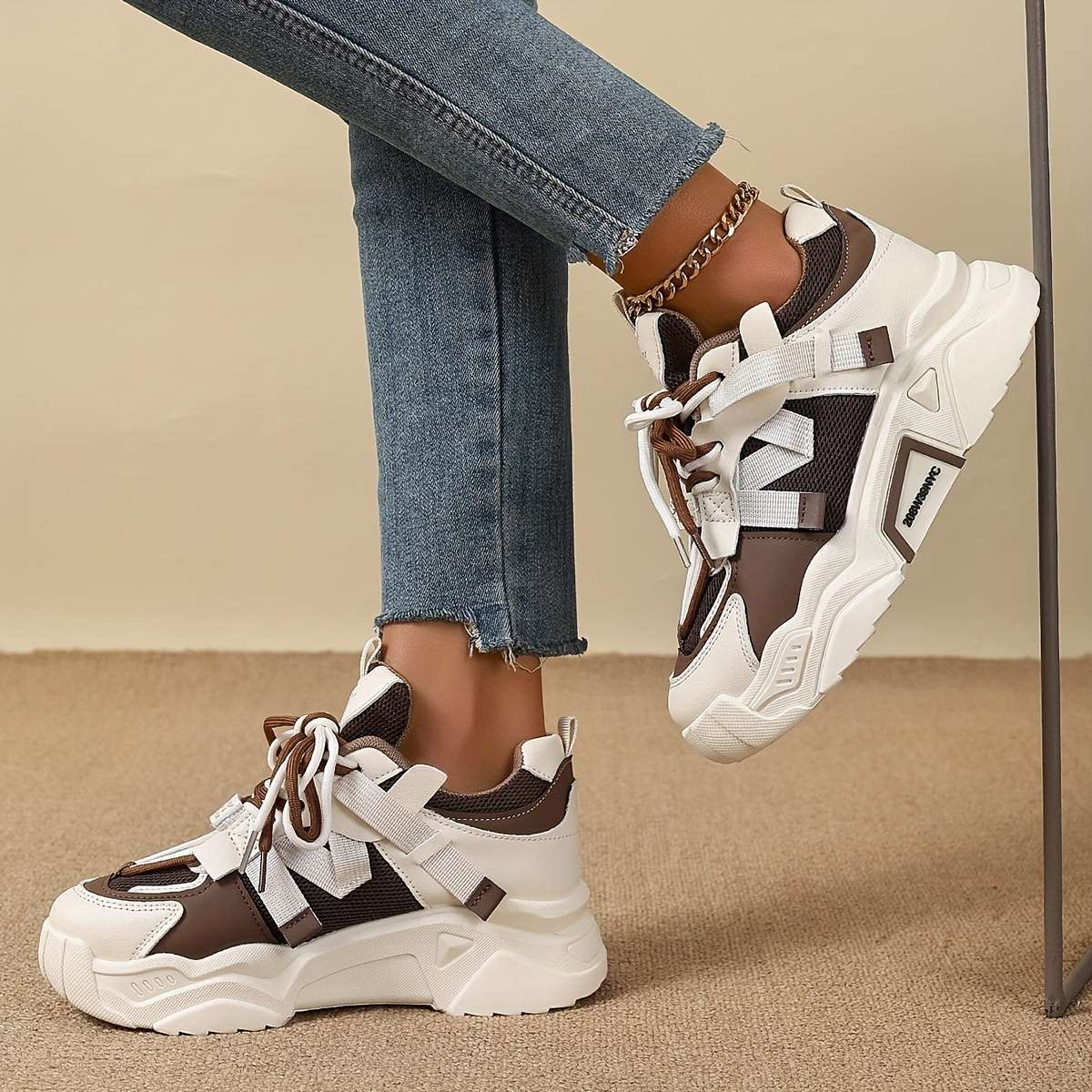Women S Sneakers Color Dark Brown Sizeuk 5.5