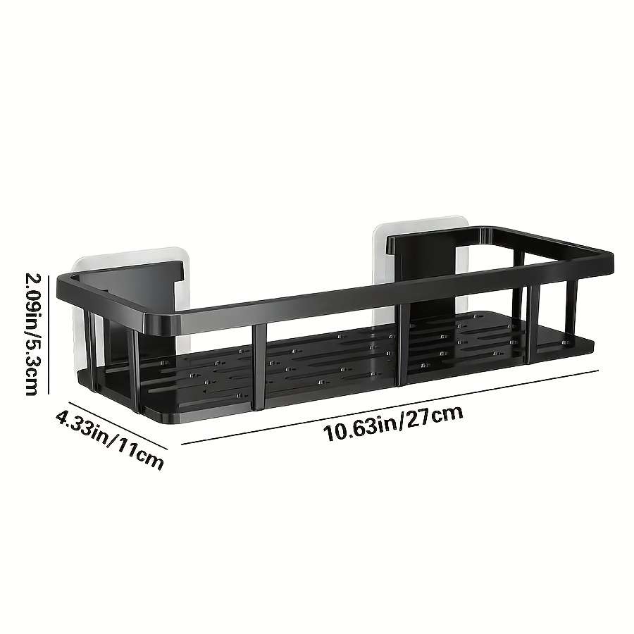 Bathroom Storage Rack Model Large Capacity  Black 2Pcs