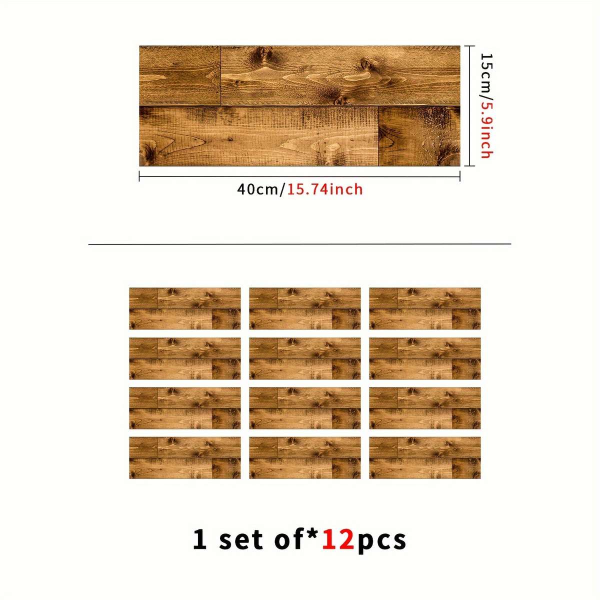Self Adhesive Floor Stickers 15.01*40.01 Cm*6Pcs