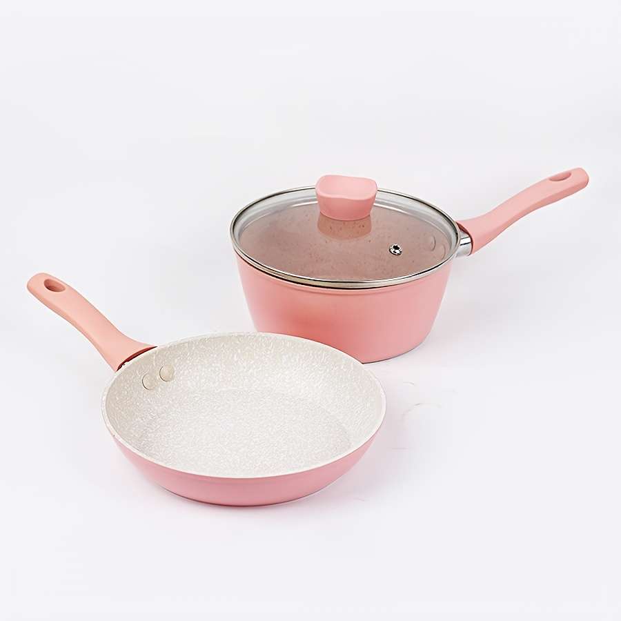 Frying Pan Color Pink  3Piece Set