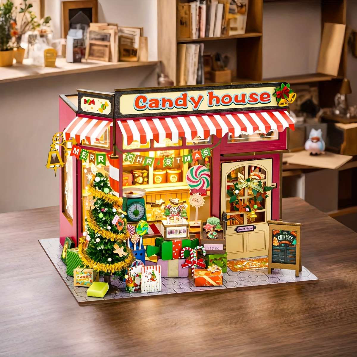 Building Toy Architectural Model Toy Set Items Holiday Season Candy House