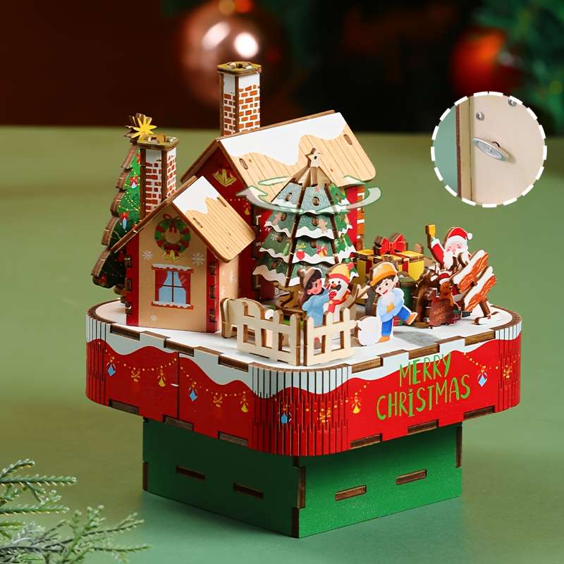 Building Toy Architectural Model Toy Set Model Christmas Cottage