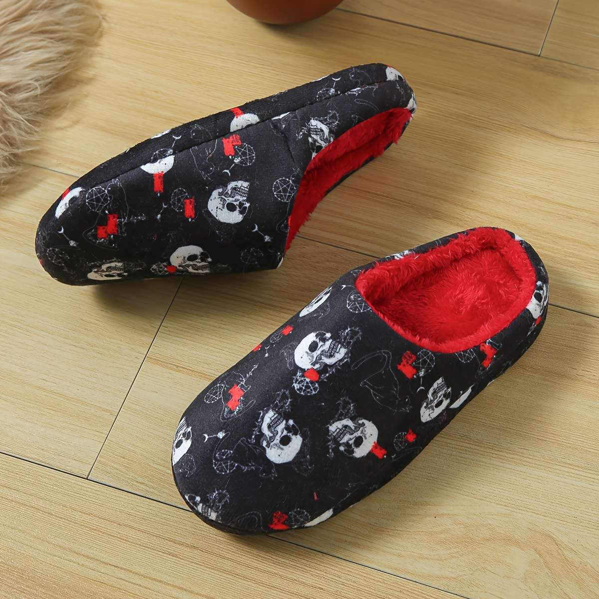 Cotton Slippers Color Black Sizeuk 5.5-6
