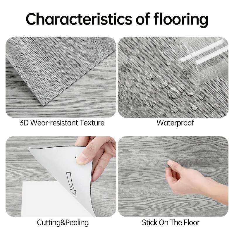 Self Adhesive Floor Stickers Qz3 46Pcs