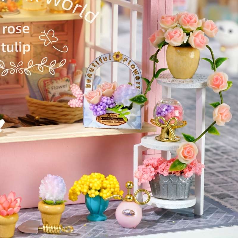 Building Toy Architectural Model Toy Set Items Flourishing Flower Shop  Add   Tools