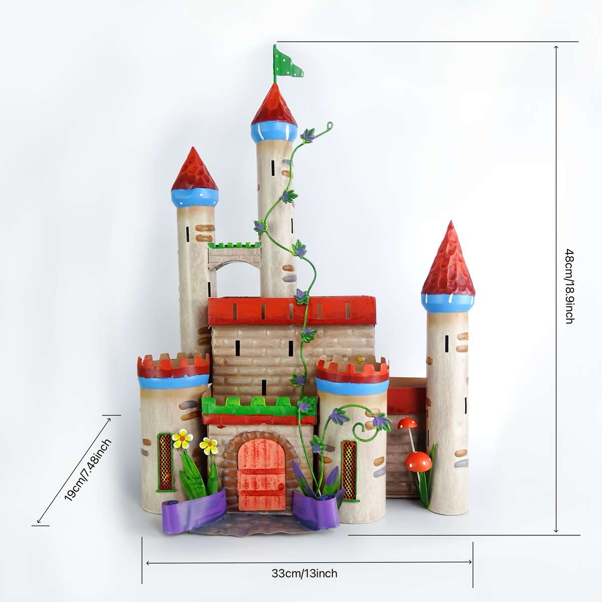 Building Toy Architectural Model Toy Set Style Big Castle Red
