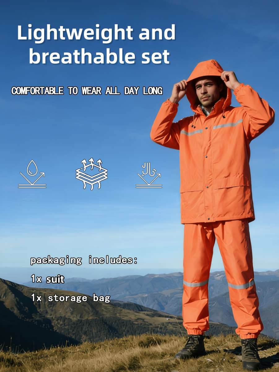 Raincoat Orangered Size M