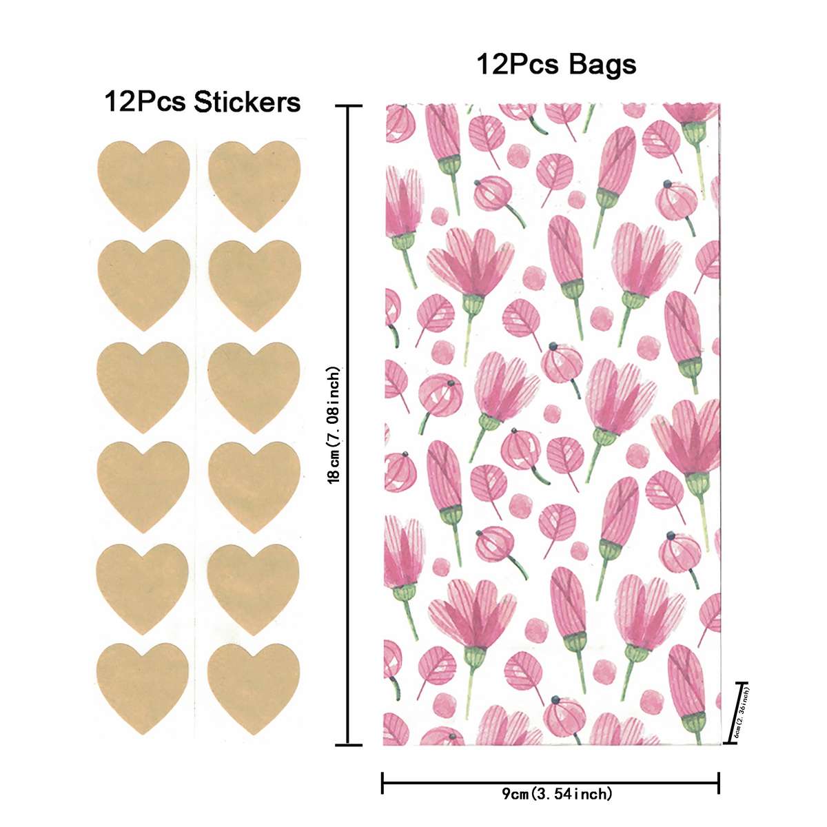 Gift Bags Size 18X9X6Cm 7.08X3.54X2.36Inch  Style Pineapple-12Pcs