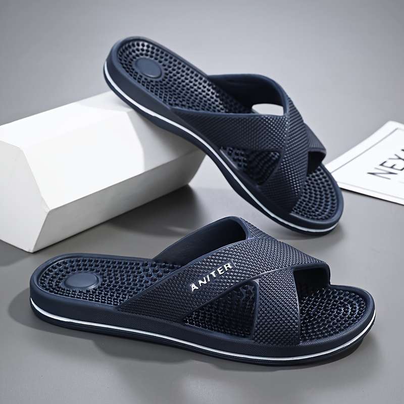 Men Slippers Summer Style Black Size Uk 5.5 To 6
