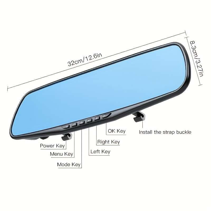 Dashcam Items 5-Inch Rearview Mirror Dual Recording