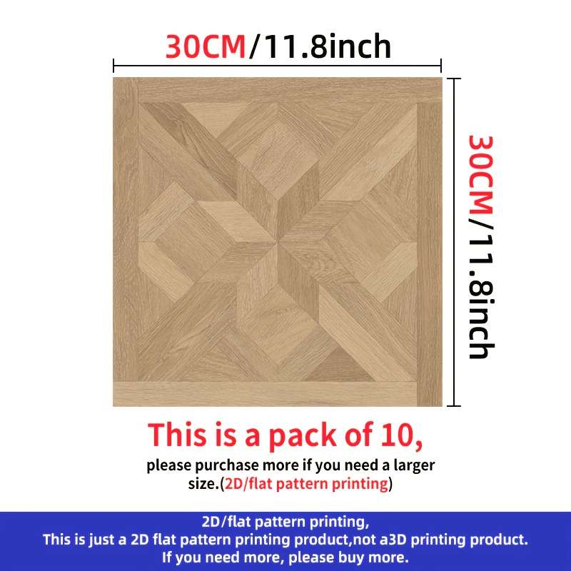 Self Adhesive Floor Stickers 11.8Inchx11.8Inch 30X30Cm