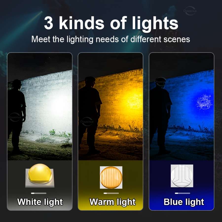 Flashlight Style 3*Led Diving Light