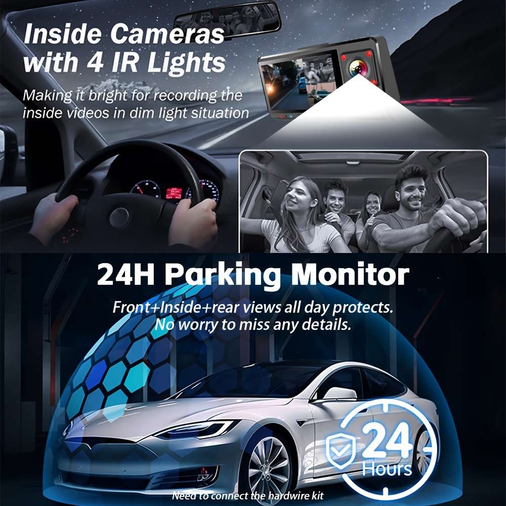 Dashcam Items 3 Channel 32Gb Card