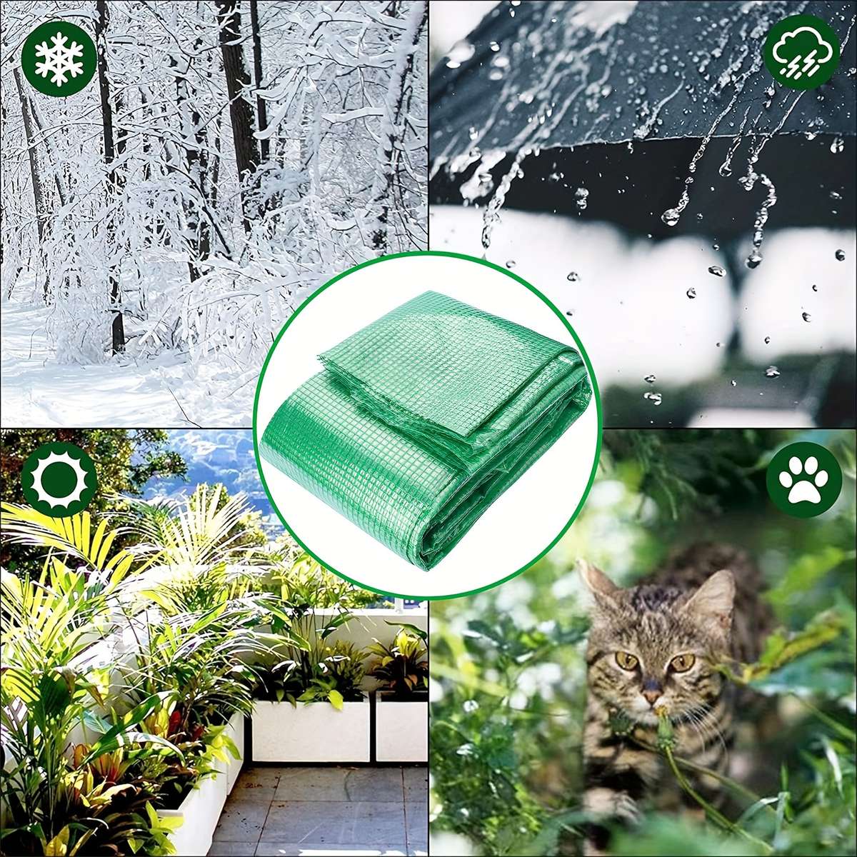 Transparent Rainproof Fabric Size 2M*3M