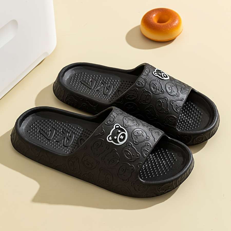 Men Slippers Summer Style Black Size Uk 4.5 To 5