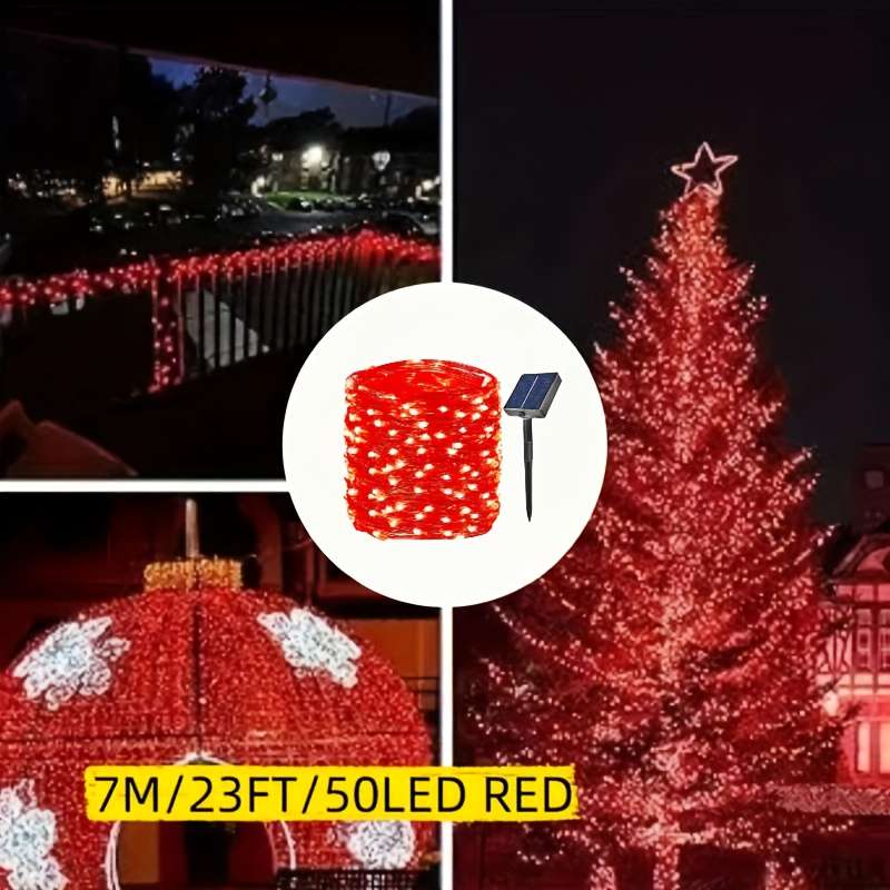 Christmas Lights Red Size 7 Meters 50 Led 23 Feet