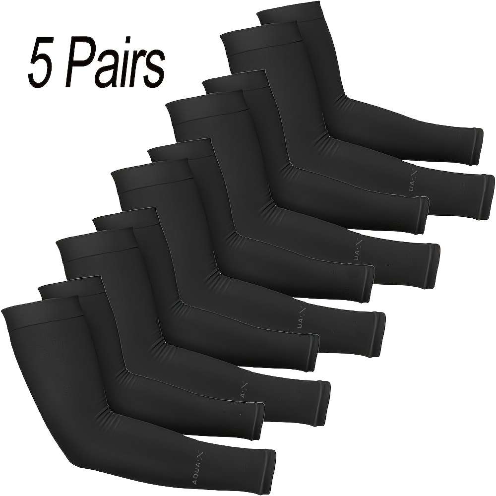 Sunscreen Sleeves Color 5 Pairs Of White