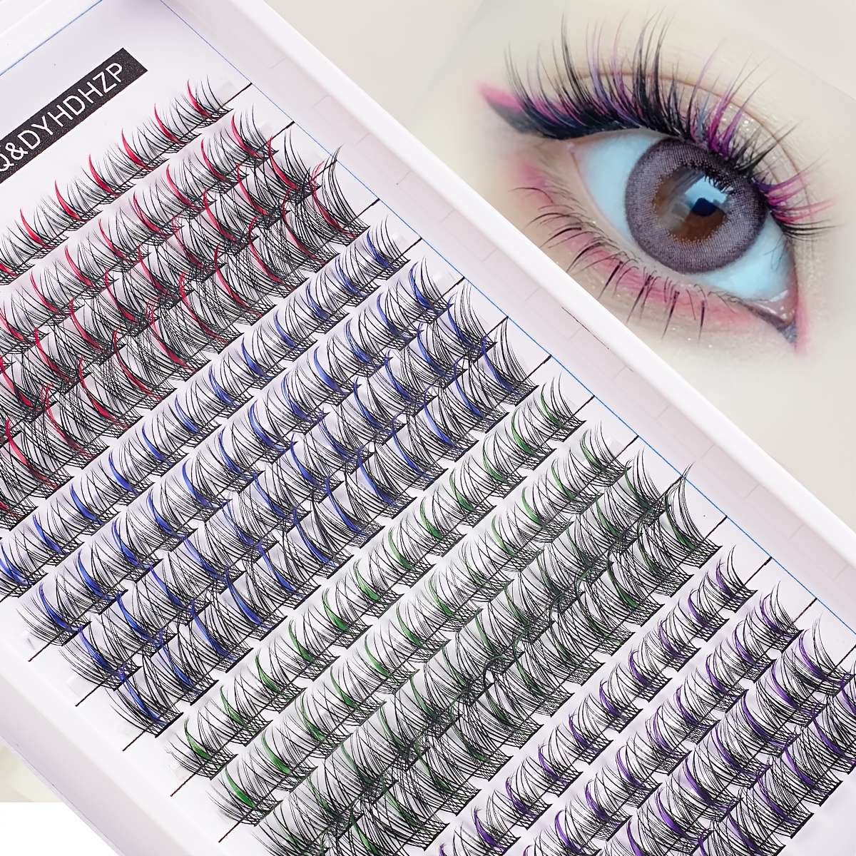 Colored Mink Lashes Color Mixed Column 1 Model C