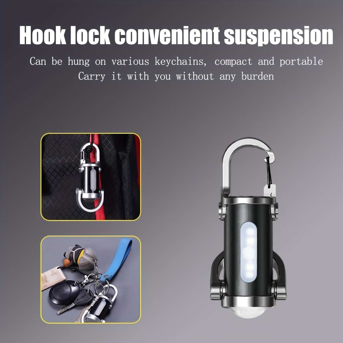 Multifunctional Rechargeable Keychain Flashlight Mini Pocket Led Light 7