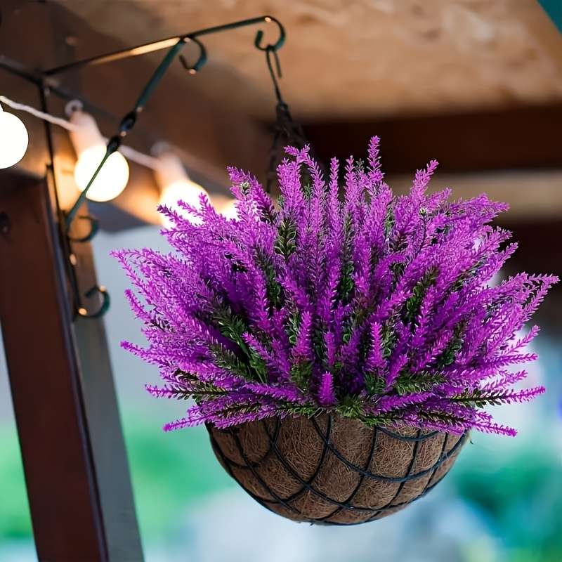 Simulated Flower Color White6Pcs Modelartificial Lavender Flower