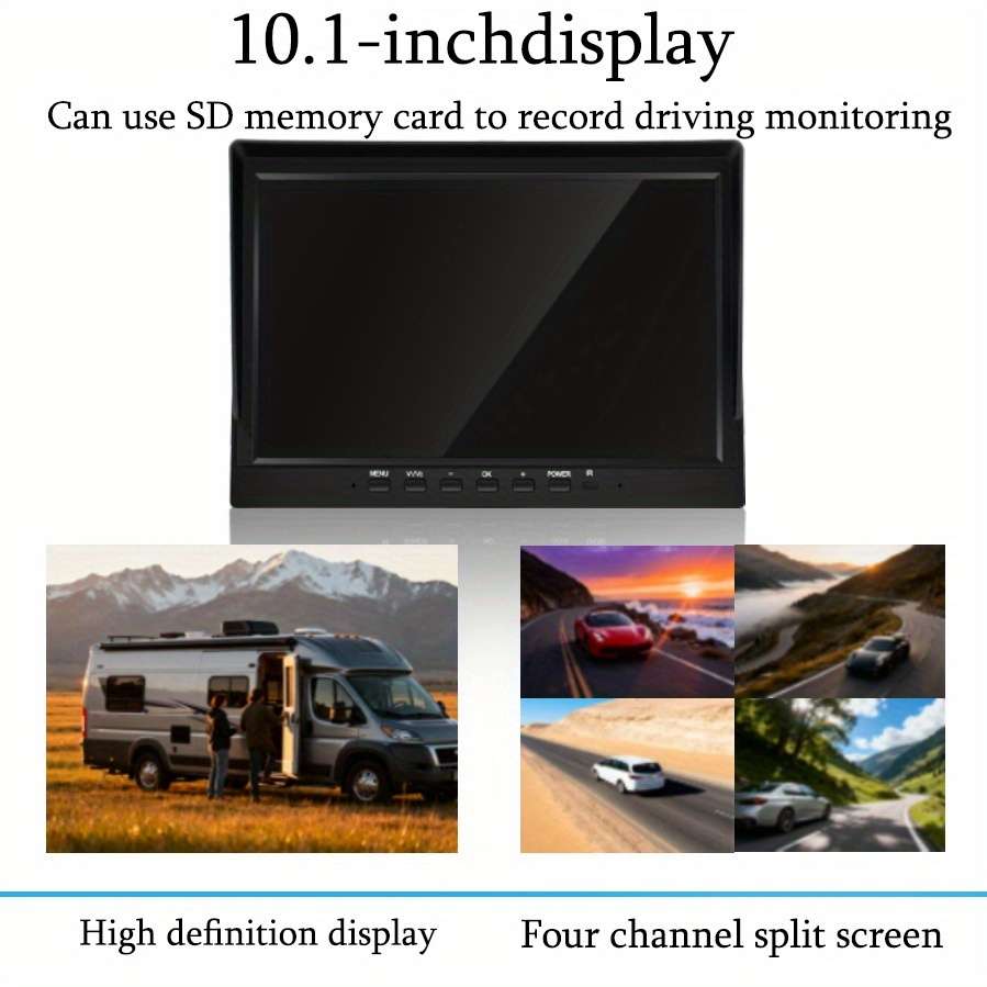 Quad Channel Inch Display Suitable For Rvs Tractors Buses Cement Trucks